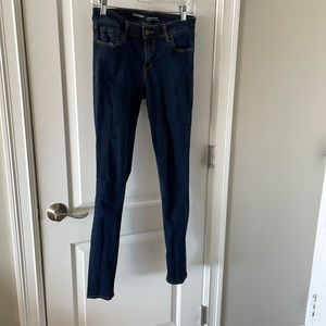 Mid Rise Skinny Long Jean Dark Wash